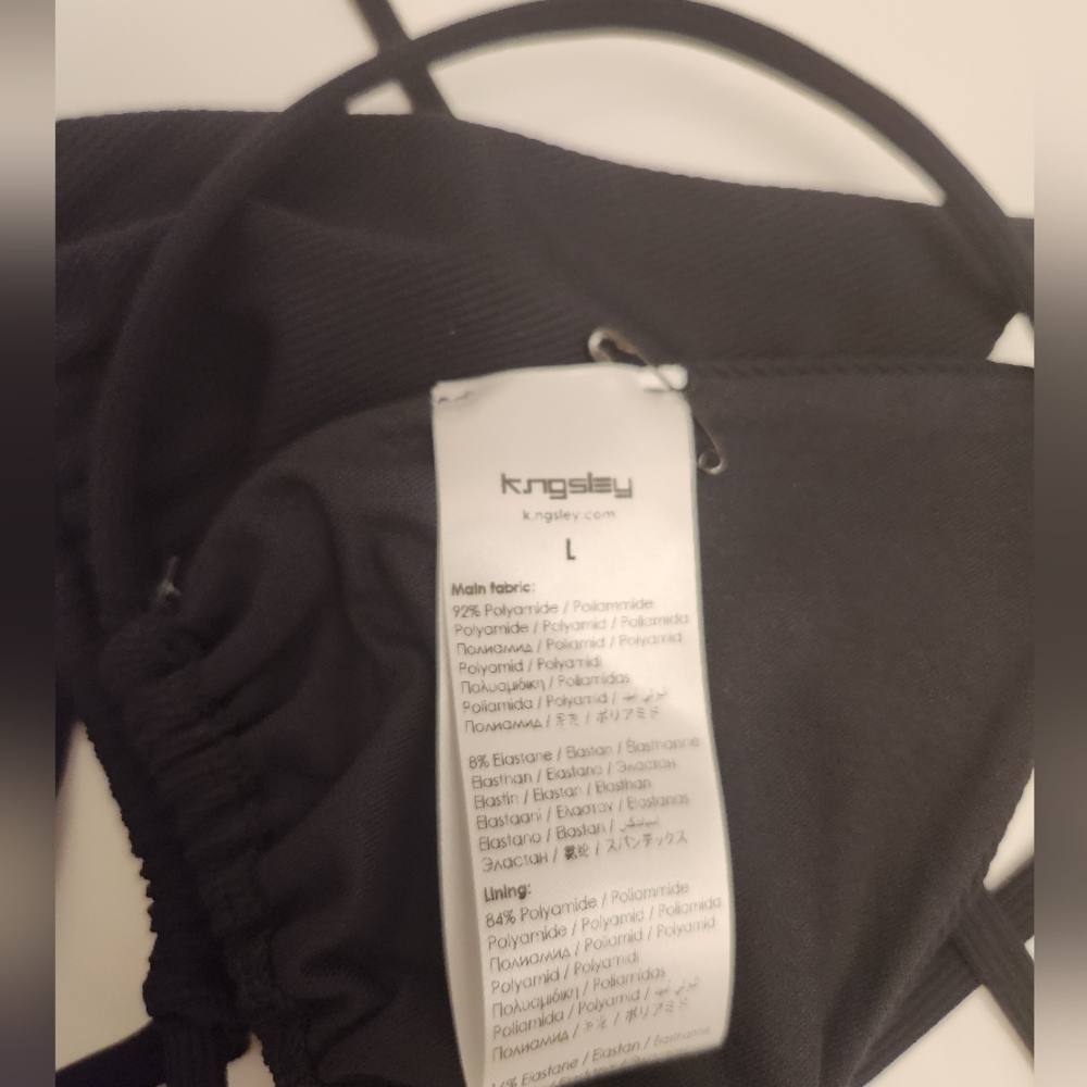 K.NGSLEY Naomi Halter Crossover Tie Waist Bikini Top NWOT - Picture 5 of 6